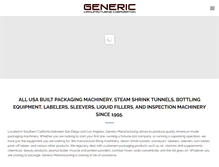 Tablet Screenshot of genericmfg.com